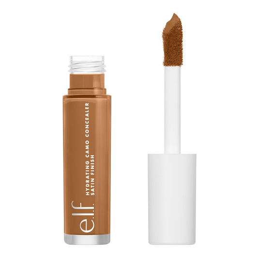 e.l.f, Hydrating Camo Concealer, Lightweight, Full Coverage, Long Lasting, Conceals, Corrects, Covers, Hydrates, Highlights, Deep Caramel, Satin Finish, 25 Shades, All-Day Wear, 0.20 Fl Oz