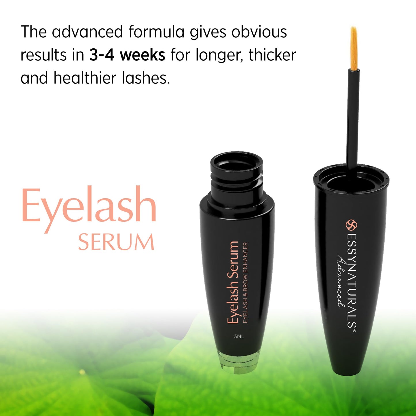 Essynaturals Premium Eyelash Growth Serum for Longer, Fuller, Thicker Lashes