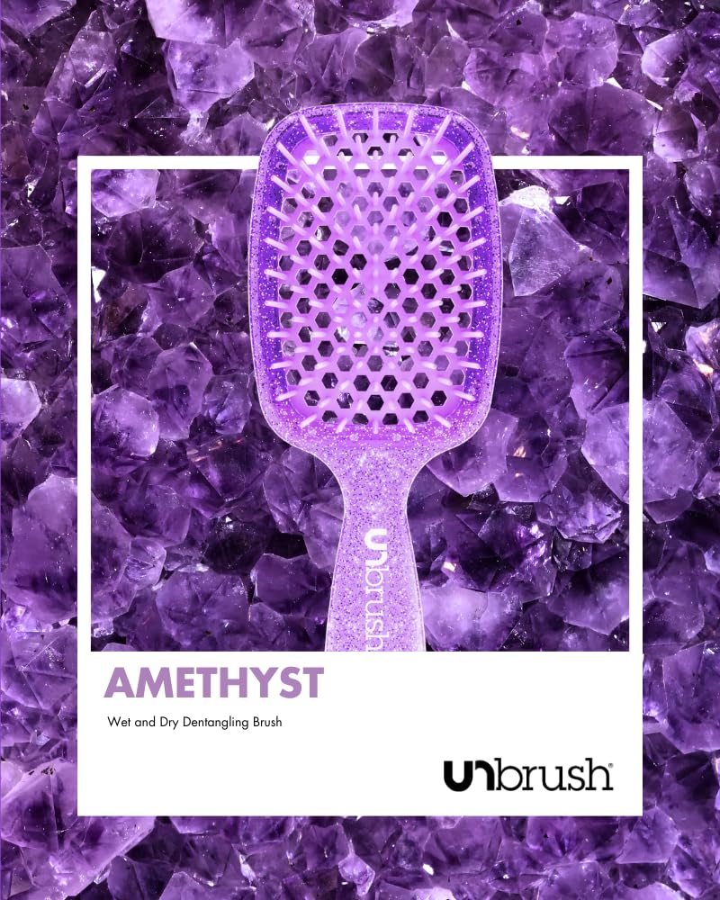 FHI HEAT UNbrush Wet & Dry Vented Detangling Hair Brush, Amethyst Lavender