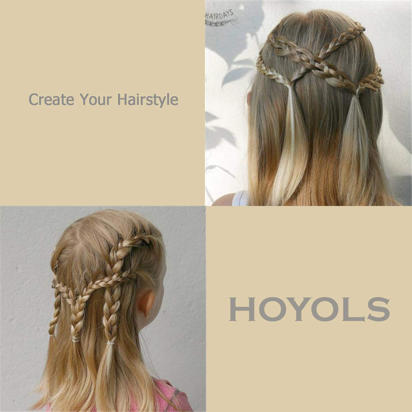 HOYOLS Clear Elastic Hair Rubber Bands, 1500pcs Mini Small Clear Ponytail Elastics Holders for Blond Kids Girls Hair No Crease Damage No Hurt 1 Inch TPU